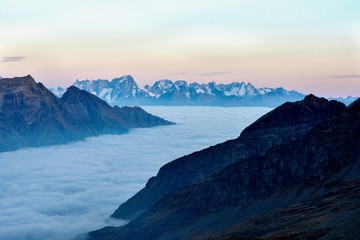 Mont Blanc Massif from Italy side