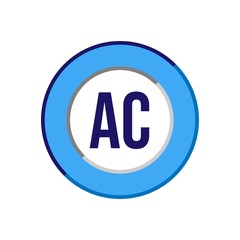 Initial Letter Logo AC Template Vector Design