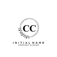 Letter CC Beauty Logo Template Vector