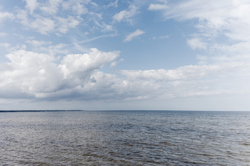 Calm and blue Baltic sea.