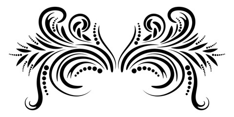 Abstract curly element for design, swirl, curl. Vector illustration.  