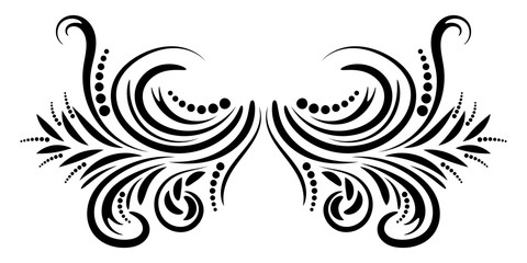 Abstract curly element for design, swirl, curl. Vector illustration.  