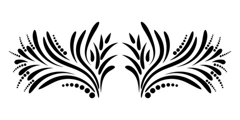 Abstract curly element for design, swirl, curl. Vector illustration.  