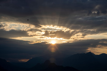 cloudy sky and beautiful landscape