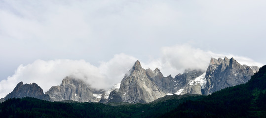 Fototapeta na wymiar Mountains in Chamonix, France
