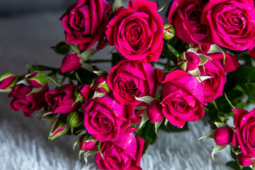 bouquet of beautiful red roses