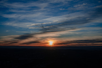 Fototapeta premium Sonnenuntergang und Abendrot