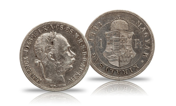 hungary 1 forint 1883 silver coin