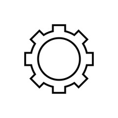 Gear Icon Vector Logo Flat Design
