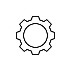 Gear Icon Vector Logo Flat Design