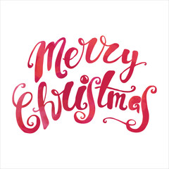 Christmas lettering on white background