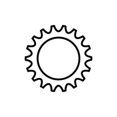 Gear Icon Vector Logo Flat Design