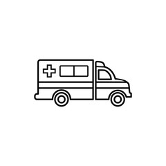 ambulance icon  trendy flat design