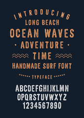 Original handmade alphabet. Vintage font design and poster. Custom typeface. Vector.