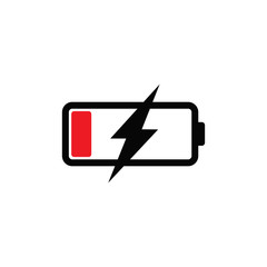 battery charger icon vector logo