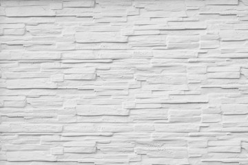 Fototapeta premium pattern of white slate stone wall surface gray toned using as background