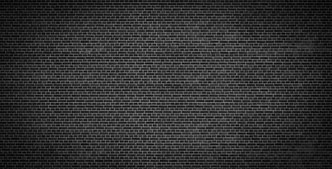 black brick wall texture background 