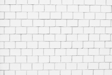 White old bricks wall surface abstract pattern background. Background of old vintage brick wall