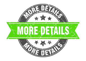 more details round stamp with green ribbon. more details