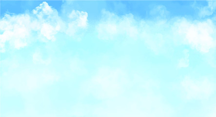 Blue sky watercolor background for your design, watercolor background concept, vector.