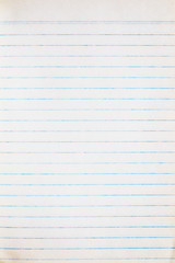 Naklejka premium lined paper - sheet of old blue lined paper