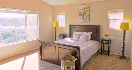 Master bedroom bathed in light