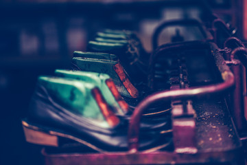 process of making leather shoes, in the footwear industry.