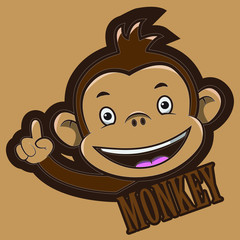 monkey head mascot logo design