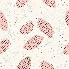 Creative Hand Drawn Seamless Pattern with Gemstones