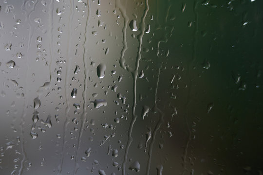 water drops on the glass