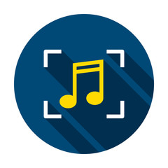 Music Recognition Circle Icon