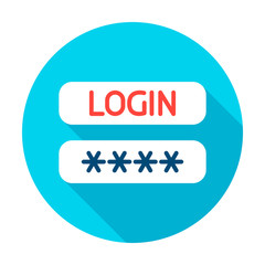 Login Password Circle Icon