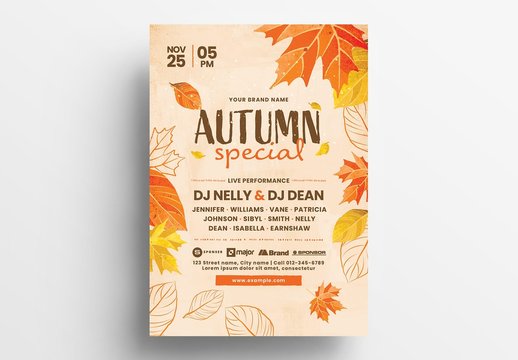 Autumn Event Flyer Layout