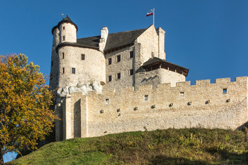 Fototapeta na wymiar View on medieval castle in Bobolice