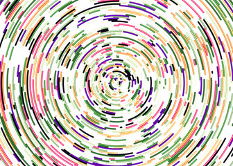 Colorful Universe Circular Distribution Computational Generative Art background illustration