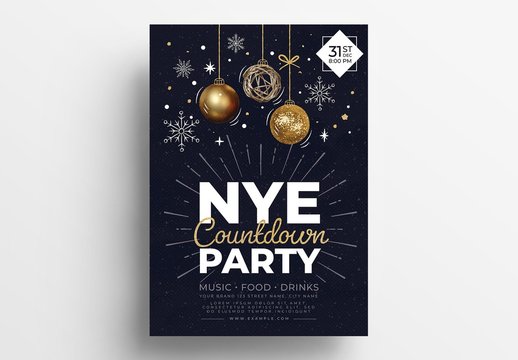 New Year's Eve Party Flyer Layout 