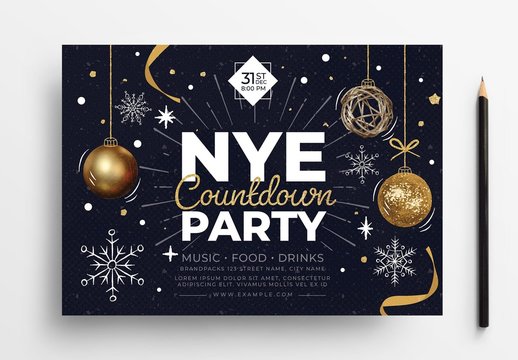New Year's Eve Party Flyer Layout 