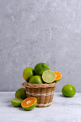 Raw green tangerine