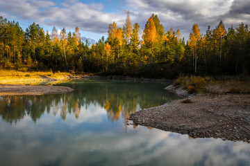 Latvia. Colorful Latvian nature in autumn
