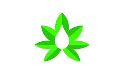 Naklejka premium cannabis or marijuana leaf logo icon for medical or health and pharmacy company, Marijuana leaf logo design template, Cannabis Leaf Logo Design 