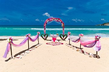 wedding arch by the ocean
