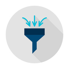 Obraz premium Data Funnel Circle Icon