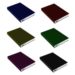 notebook  different color set realistic vector illustration isolated