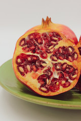 pomegranate on white background