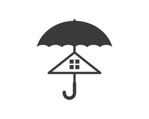 umbrella vector logo icon of insurance property design
