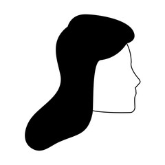 profile of avatar woman face icon
