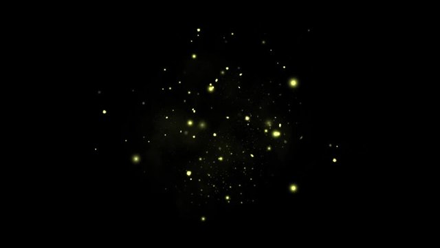 Flying fireflies motion graphics