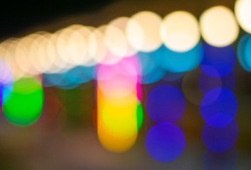 Abstract bokeh night garden in city background