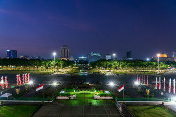Fototapeta na wymiar Jakarta cityscape at dusk
