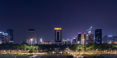Fototapeta na wymiar Jakarta cityscape at night